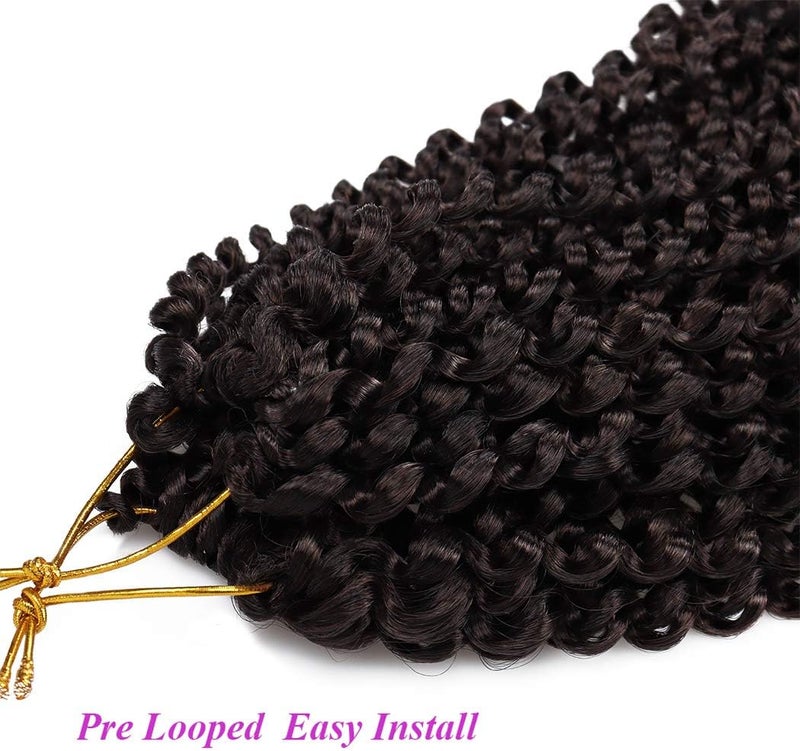 Dorsanee 7 Packs Passion Twist Hair 22 Inch Water Wave Synthetic Braids for Passion Twist Crochet Braiding Hair Goddess Locs Long Bohemian Curl Hair Extensions (22Strands/Pack, T33#) - Image 3