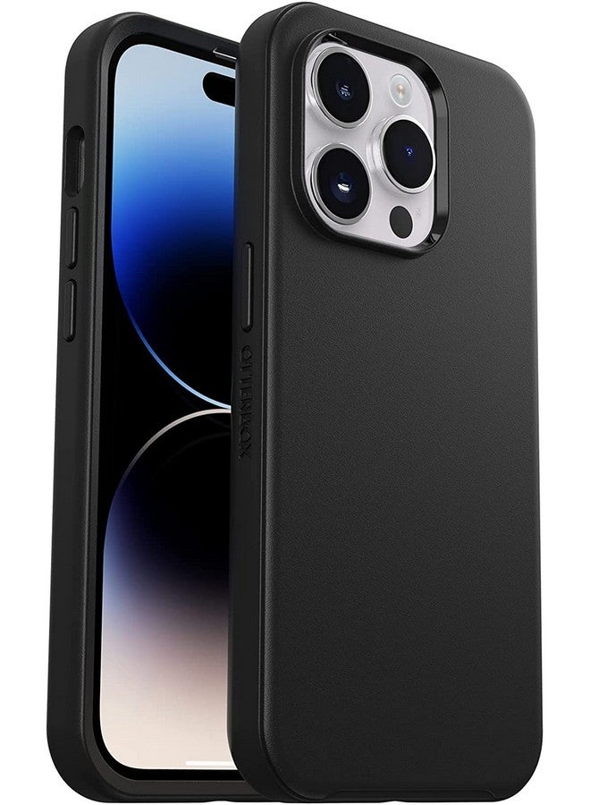 أوتربوكس جراب OtterBox Symmetry Series لهاتف iPhone 14 Pro (فقط) - أسود، فائق النحافة، متوافق مع الشحن اللاسلكي، حواف مرتفعة لحماية الكاميرا والشاشة - Image 1