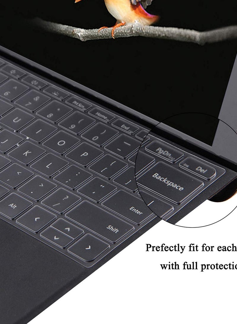 Premium Keyboard Skin Cover for 12.4 Microsoft Surface Laptop Go 3/2/1(2023--2020),Soft-Touch TPU Keyboard Protector Skin, Clear - Image 4