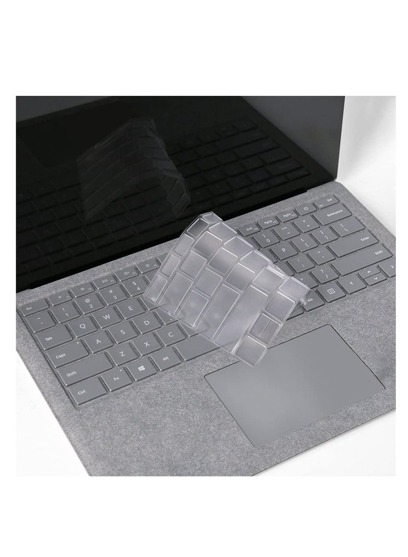 Premium Keyboard Skin Cover for 12.4 Microsoft Surface Laptop Go 3/2/1(2023--2020),Soft-Touch TPU Keyboard Protector Skin, Clear - Image 5