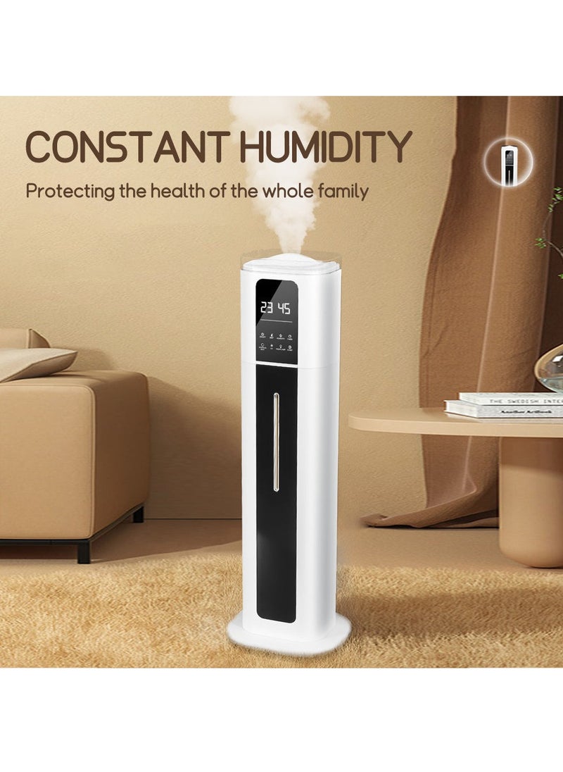 ET-LIFE 9.5L 3-Speeds Humidifier, Auto Shut-Off Cool Mist Top Fill Humidifier with UV disinfection for Large Rooms up to 40-60m² White  - Image 2