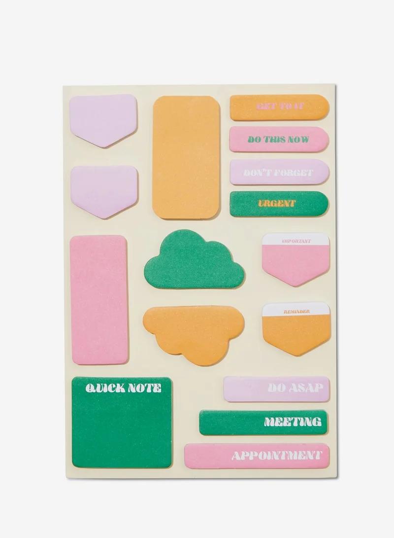 Typo A5 Shaped Sticky Notes