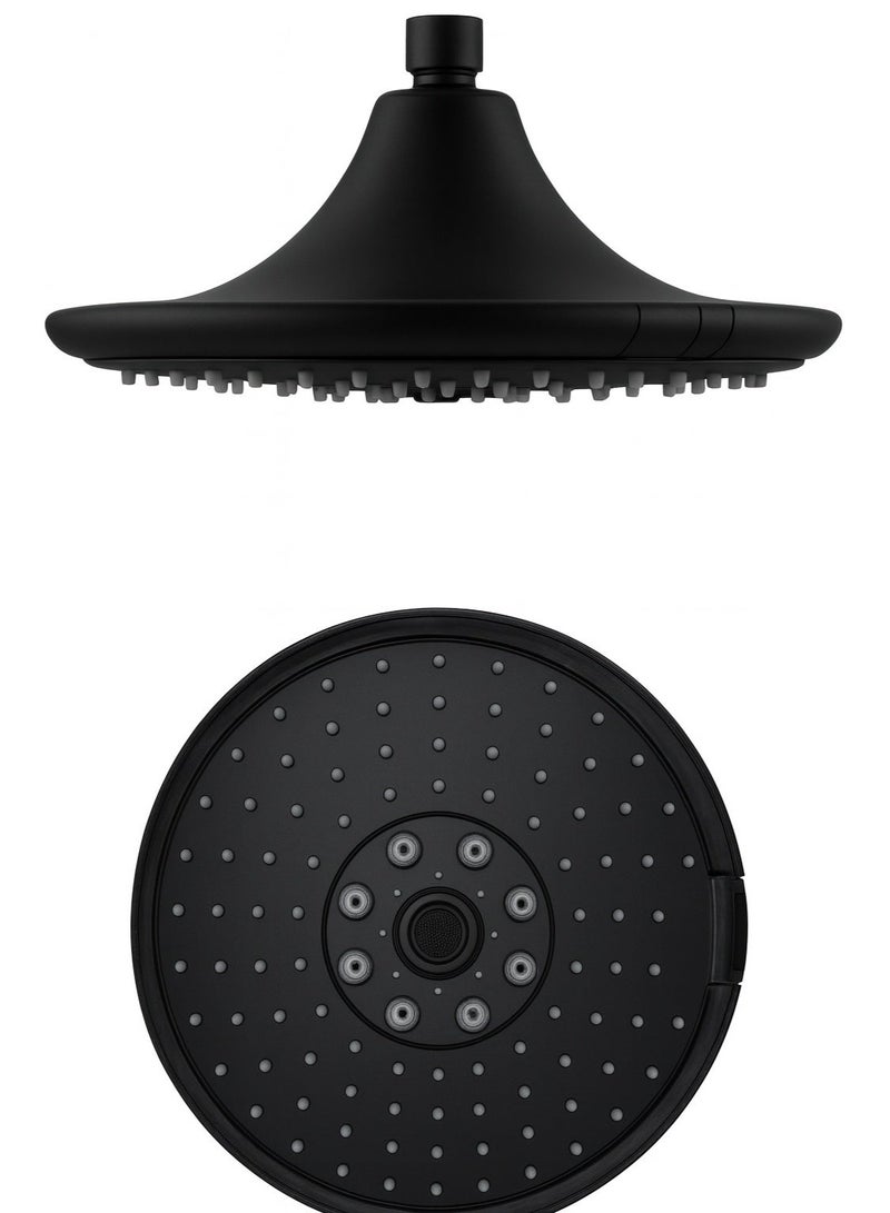 هزنت رأس دش ذكي HESANIT ERS 40055 بإضاءة LED مقاس 240×240 مم، دش علوي ABS بثلاث وظائف مع عرض درجة الحرارة وتحكم بالإيماءات اسود مطفى - Image 2