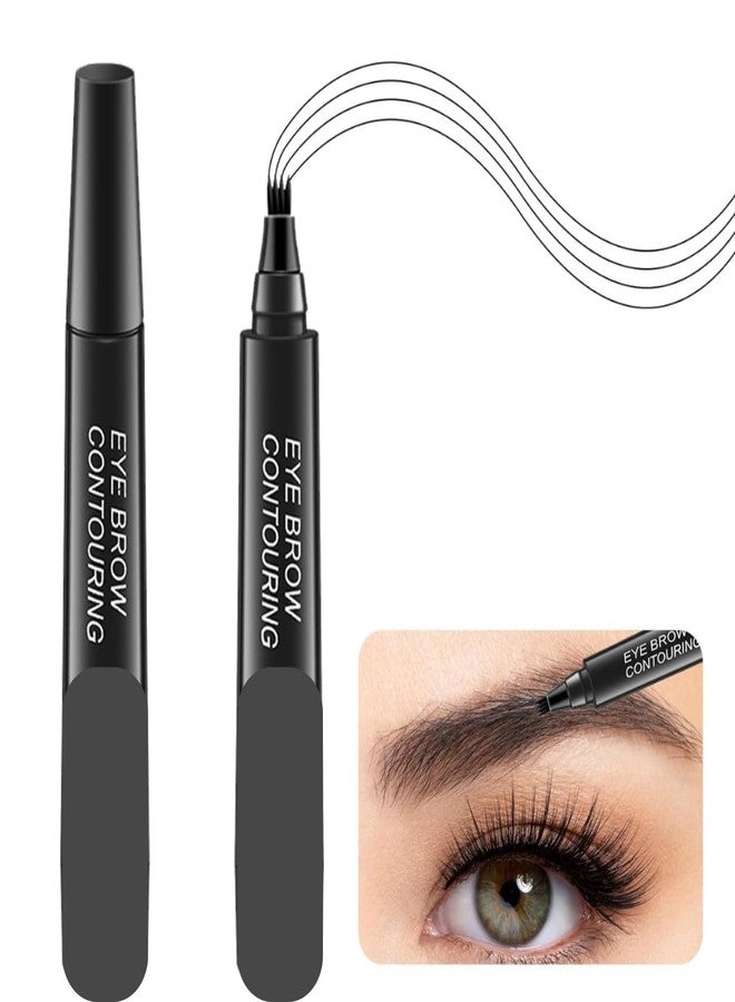 TWINZEN Eyebrow Pen- Black, Waterproof & Smudge-proof, One Swipe Application with Micro Precision, Natural & Long-lasting Finish, For Denser & Fuller Eyebrows, Easy to use, Cruelty-free - Image 2