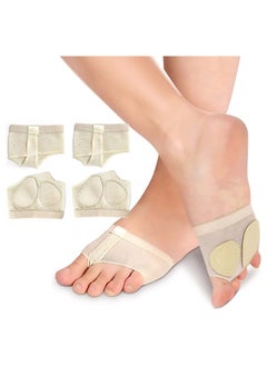 SYOSI Dance Foot Thongs Ballet Dance Wear Nude Lyrical Shoes Dance Foot Toe Pad Support Breathable Paw Shoes for Jazz Ballet Modern Contemporary Dance Wear 2 Pairs XL  - Image 1