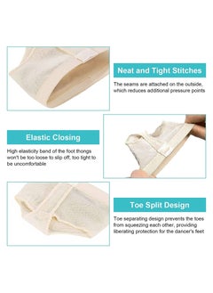 SYOSI Dance Foot Thongs Ballet Dance Wear Nude Lyrical Shoes Dance Foot Toe Pad Support Breathable Paw Shoes for Jazz Ballet Modern Contemporary Dance Wear 2 Pairs XL  - Image 4