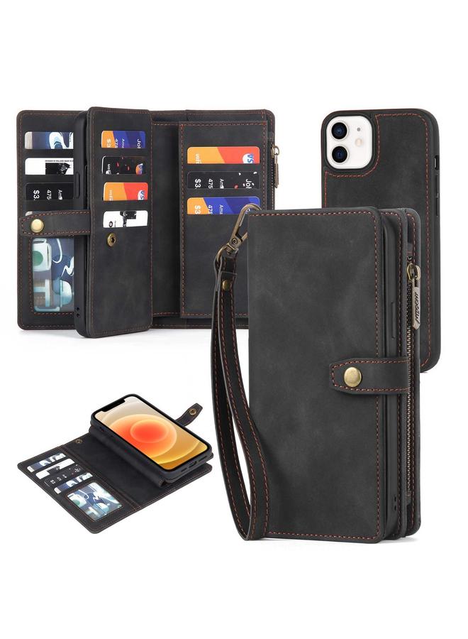 اس-توب جراب هاتف iPhone XS Max بسحاب ومحفظة مغناطيسية قابلة للفصل من الجلد - Image 1