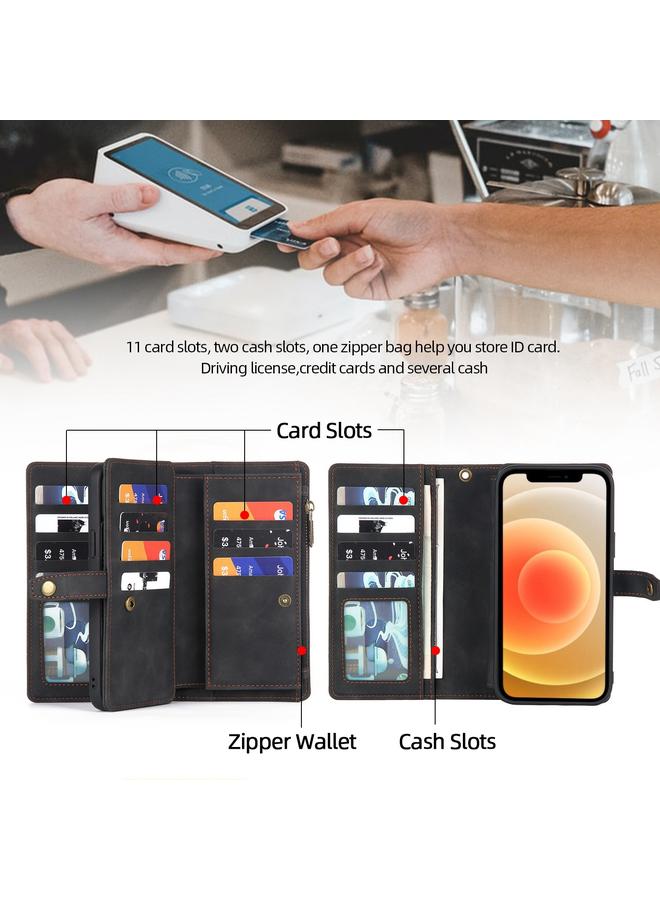 اس-توب جراب هاتف iPhone XS Max بسحاب ومحفظة مغناطيسية قابلة للفصل من الجلد - Image 5