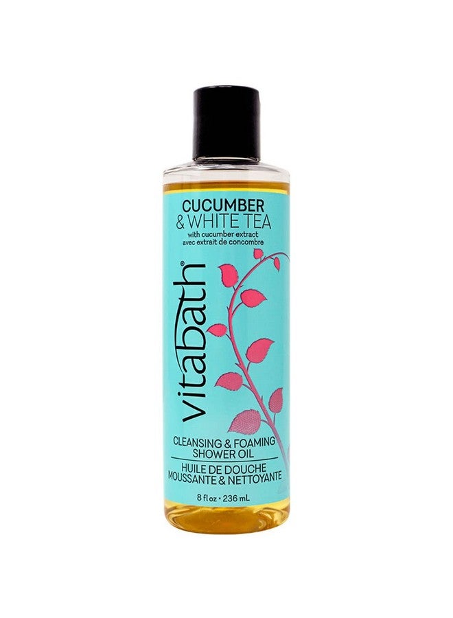 Vitabath Cucumber & White Tea Cleansing & Foaming Shower Oil Refreshing Nourishing Body Wash & Hydrate Daily Essential Dry Skin Quench For Women & Men 8 Fl Oz - Image 1