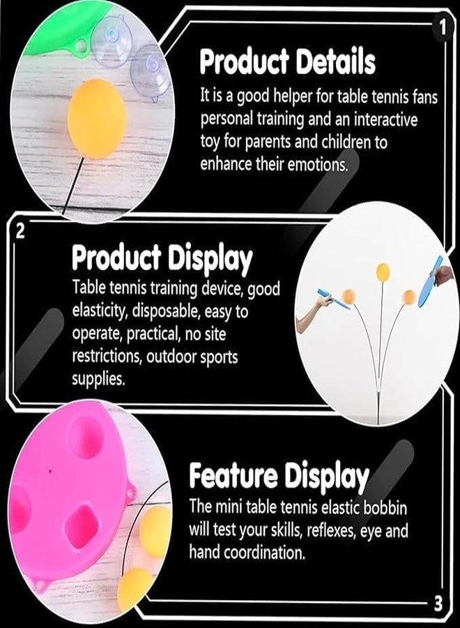 HONGID Table Tennis Training Set, Composite Wood Paddle with High Elasticity Sponge Cover, ABS Ball, Adjustable Height Stand - Image 5