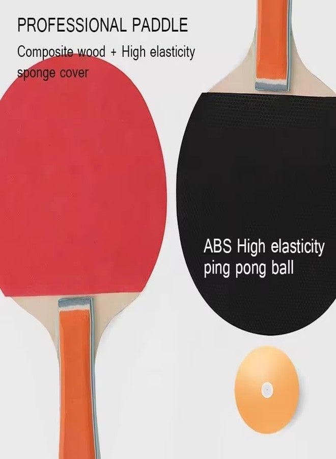 HONGID Table Tennis Training Set, Composite Wood Paddle with High Elasticity Sponge Cover, ABS Ball, Adjustable Height Stand - Image 2