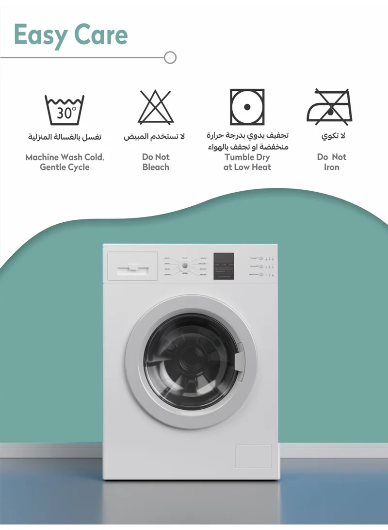 دوناتيلا طقم مفرش سرير 4 قطع مقاس مزدوج 250×230 سم يناسب سرير 200×200 سم , تطريز مشجر  انيق بطباعة رقمية مميزة , ماكيروفايبر فائق النعومة