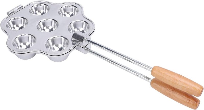 TengXiCLP 7 Holes Egg Tart Pan, Aluminum Alloy Baking Tray with Handle for Egg Tarts Small Pies Pudding Cupcakes, Even Heat Distribution Bakeware for Home Baking - Image 5