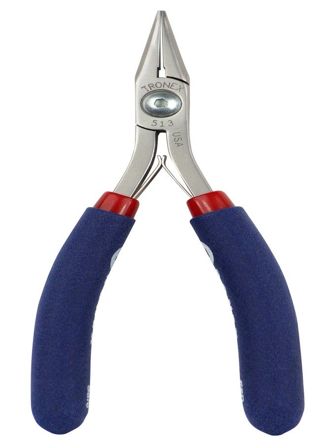 Tronex Model 713 Chain Nose Pliers, Short, Smooth Jaw - Long, Ergonomic Handles - Image 4