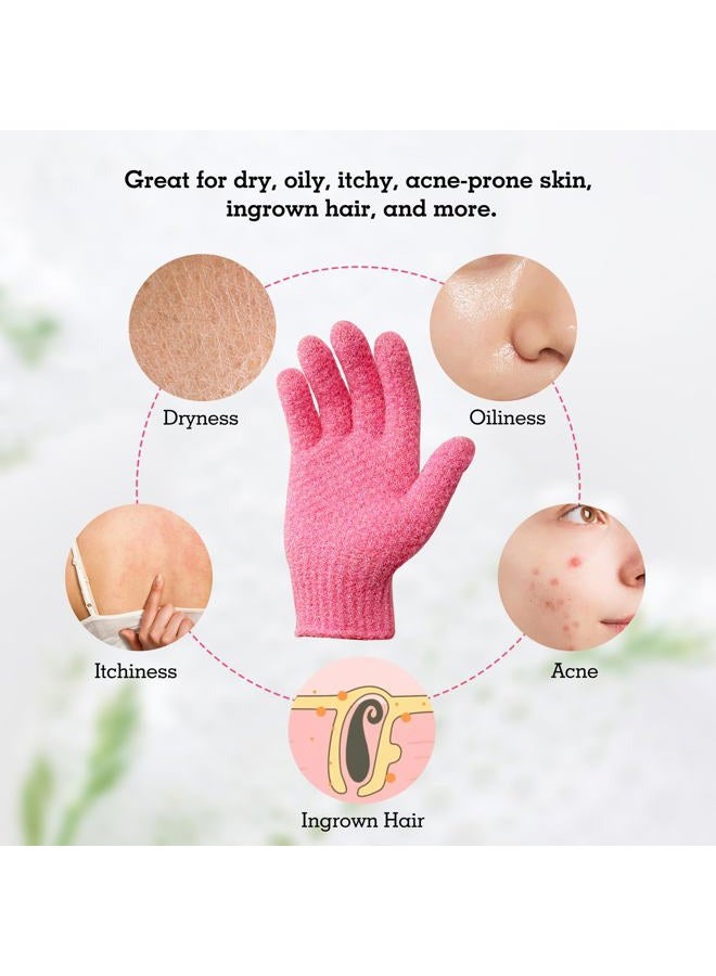 Evridwear Exfoliating Glove Shower Gloves Exfoliate Dead Skin for Dry Sensitive Skin No Irritation with Hanging Loop  - Image 5