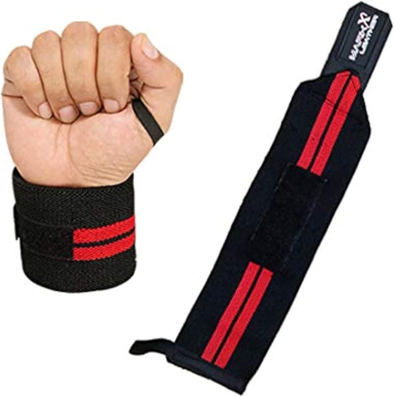 Grip Pads with Wrist Wraps for Gym Weight Lifting Body Building Brace Support Bandage