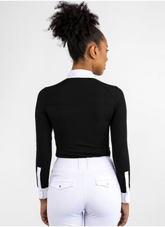 General Horse Riding Long Sleeve Shirt Women Equestran Training Clothes Rider Show Top Quick Drying Zipper Base Layer T-shirt  - Image 3