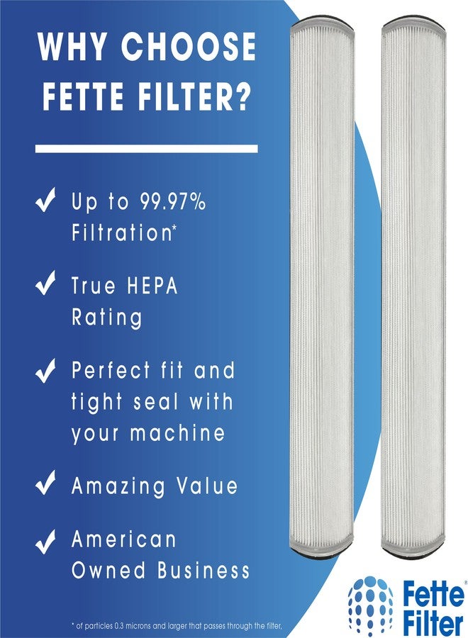 فيتي فلتر فلتر Fette - عبوة من قطعتين من فلتر تنقية الهواء True Hepa متوافق مع Envion Therapure TPP230 و TPP240. قارن بالجزء رقم TPP240F. - Image 3