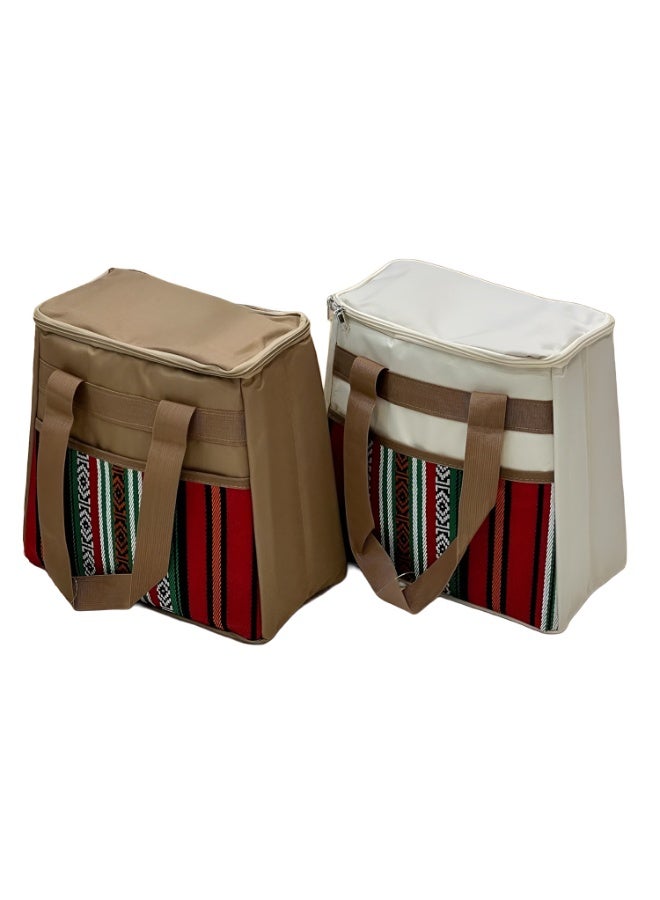 كادي ون طقم حقائب رحلات مكون من قطعتين بسعة تخزين كبيرة عالية الجودة مقاومة للماء، حقيبة رحلات مزودة بسحّابات قوية وجيوب عملية مبطّنة من الداخل مثالية للرحلات والنزهات و التخييم