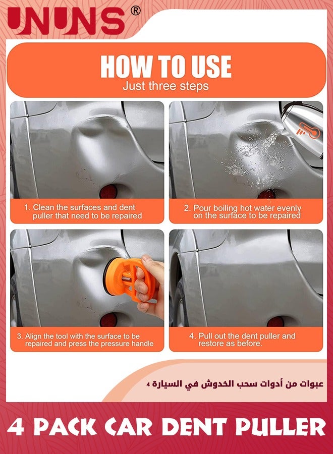 UNUNS 3 Pack Car Body Dents Remover Puller Cups,Car Dent Puller Dent Removal Kit With Cloth,Car Dent Puller Remover Suction Cup Dent Remover Tool For Car Body Dent,Glass,Tiles,Mirror - Image 4