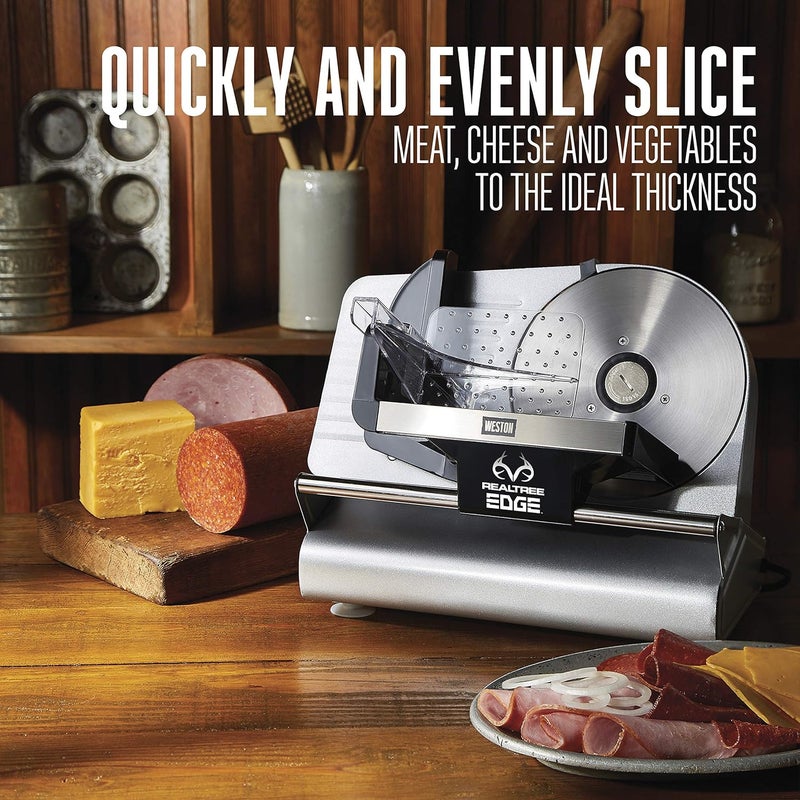 Weston Weston Realtree Edge 7 12 200 Watt Meat Slicer Stainless Steel  200W  - Image 2