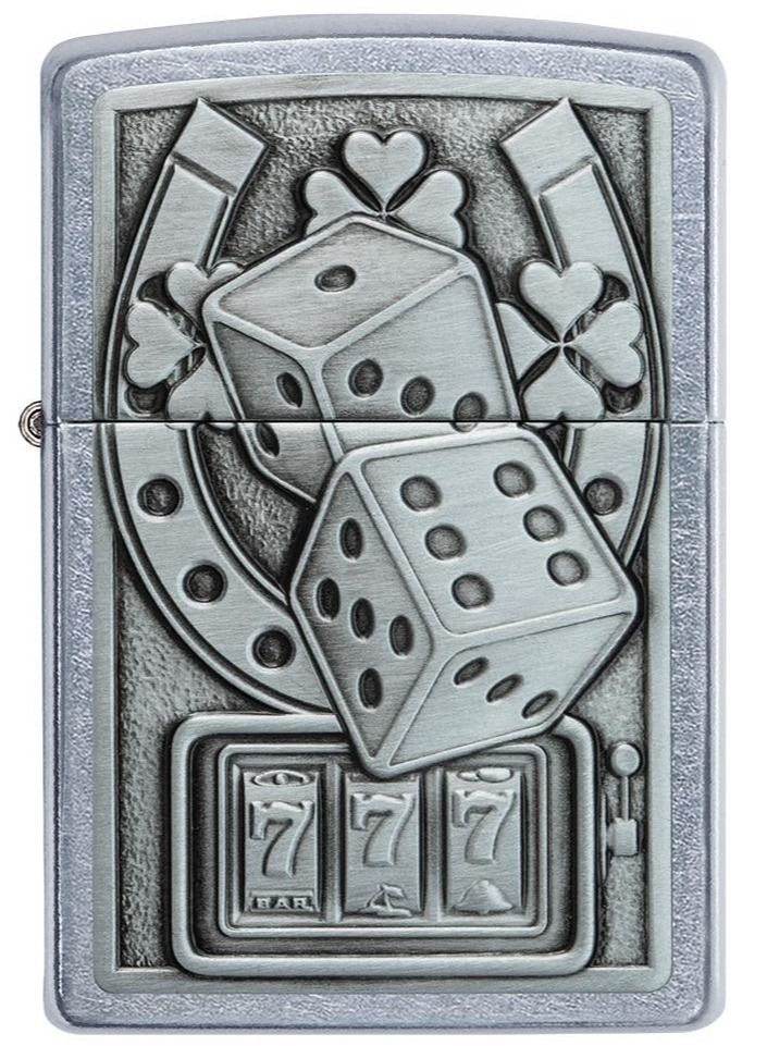 Zippo ولاعة Dice Emblem Street Chrome مقاومة للرياح - Image 2