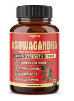 agobi Ashwagandha Extra Strength 5 IN 1 - 60 Capsules  - Image 1