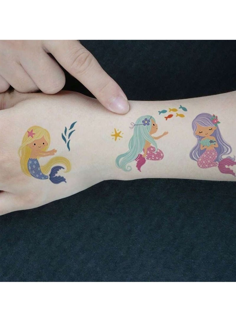 Layali 10 Sheets Cartoon Mermaid Temporary Tattoo Stickers, Waterproof Perfect for Parties, Festivals, Gifts - Suitable for Kids & Adults - Image 5