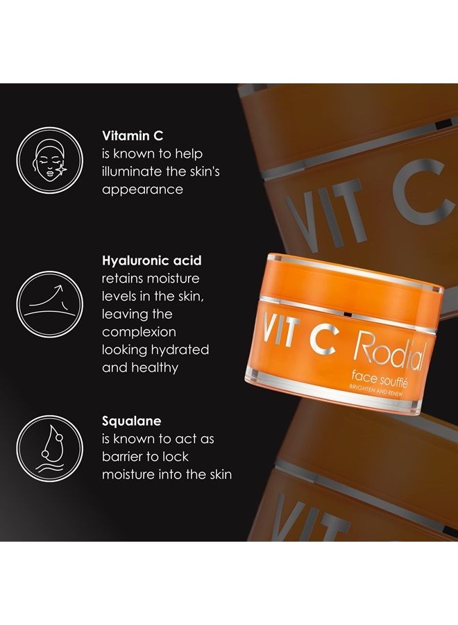 Rodial Vit C Face Soufflé 1.7 fl oz, Unique Formula for Dry/Dehydrated Skin and Shea Butter for Ultra-Hydration, Vitamin C to Boost Skin Radiance, Hyaluronic Acid for Firming and Plumping - Image 2