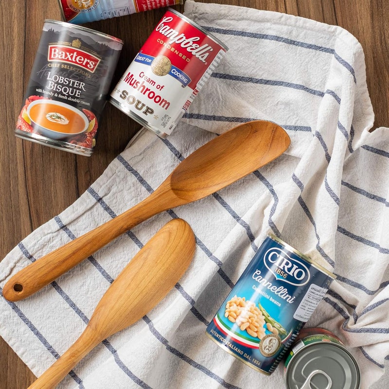 FAAY Jar Spoon, 12" Mixed Bowl Wooden Spoons for Cooking, Handmade Teak Wooden Spoon, Healthy Utensils, Suitable for Right Hand. - Image 4