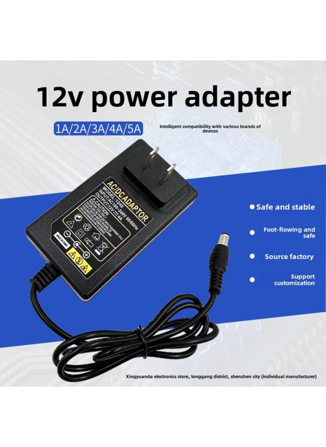 دعم محول الطاقة المخصص 12v5a شاشة عرض مراقبة سلك طاقة القط البصري 1A4A3A2A شاحن-اللون: 12 فولت خط مزدوج-4a