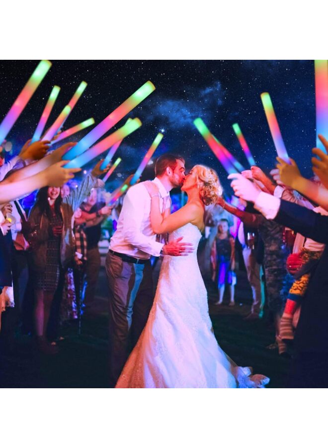 32 PCS Giant Foam Glow Sticks with 3 Modes Colorful Flashing, Glow Sticks, Light Stick Gift, Glow Sticks Party Pack for New Year, Wedding, Raves, Concert - Image 3