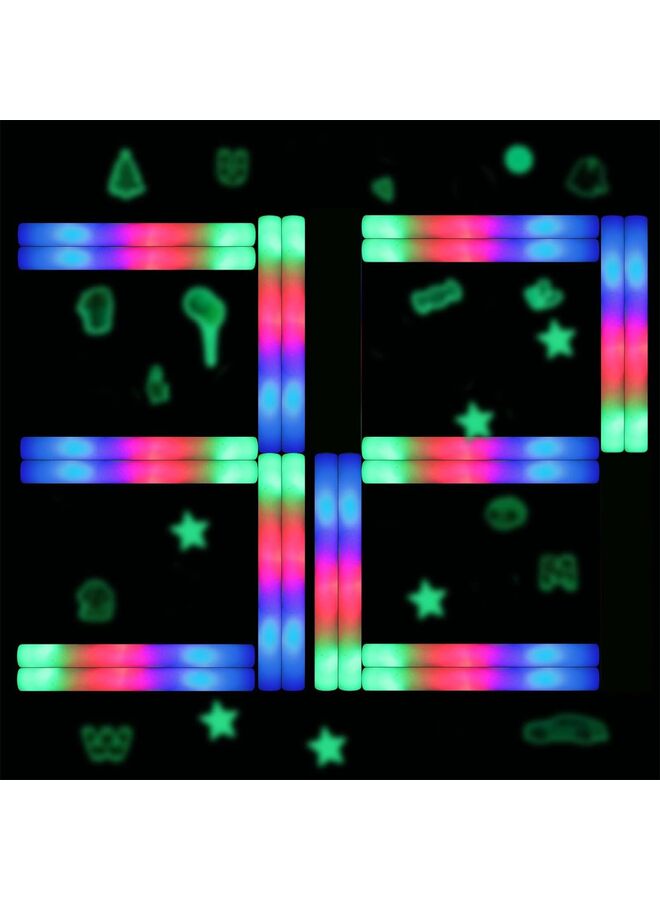 32 PCS Giant Foam Glow Sticks with 3 Modes Colorful Flashing, Glow Sticks, Light Stick Gift, Glow Sticks Party Pack for New Year, Wedding, Raves, Concert - Image 2