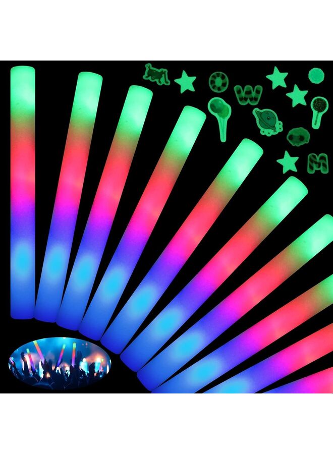 32 PCS Giant Foam Glow Sticks with 3 Modes Colorful Flashing, Glow Sticks, Light Stick Gift, Glow Sticks Party Pack for New Year, Wedding, Raves, Concert - Image 1