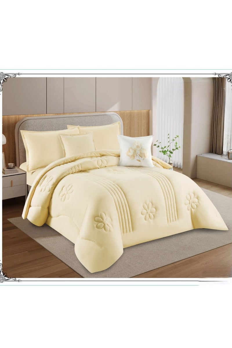 RedRose Luxury hotel double bed duvet set with exclusive and attractive design made of microfiber, size 220*240 cm