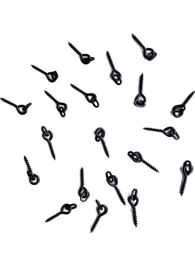 NIBEMINENT - 25Pcs 1.5cm Carp Fishing Bait Screw Hair Rigs Hook Terminal Tackle with Ring 20 x 10 20cm - Image 1