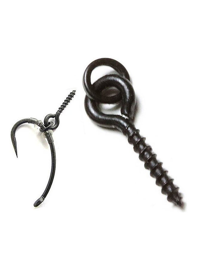 NIBEMINENT - 25Pcs 1.5cm Carp Fishing Bait Screw Hair Rigs Hook Terminal Tackle with Ring 20 x 10 20cm - Image 1