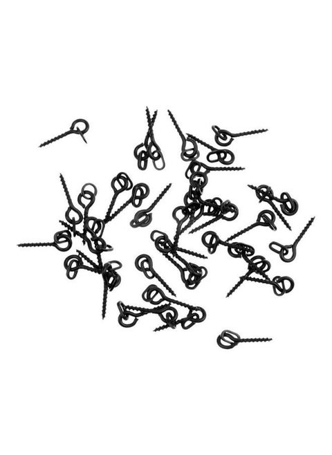 25Pcs 1.5cm Carp Fishing Bait Screw Hair Rigs Hook Terminal Tackle with Ring 20 x 10 20cm