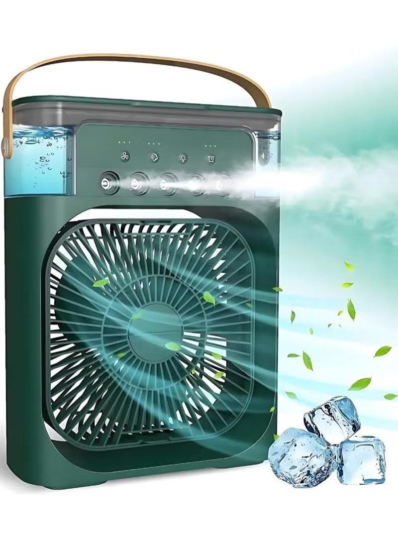Portable Air Cooler Fan with USB Rechargeable Cooling, Humidifier & LED Night Light – Mini Personal Air Conditioner for Home, Office, Bedroom, Travel & Outdoor Use, Quiet Energy Saving Design - Image 1