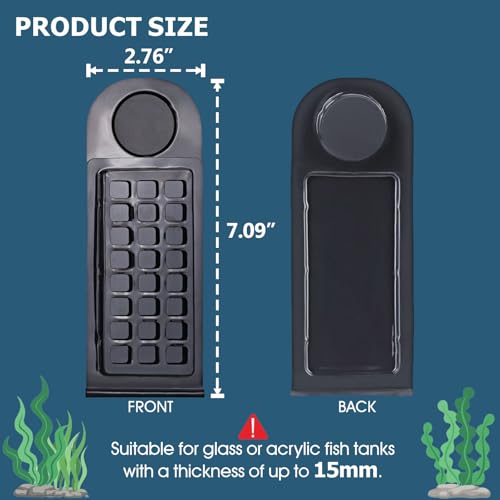 MESINURS Magnetic Aquarium Seaweed Clip Feeder Floating Nori Holder for Tangs Marine Freshwater Fish 1 Pc - Image 3