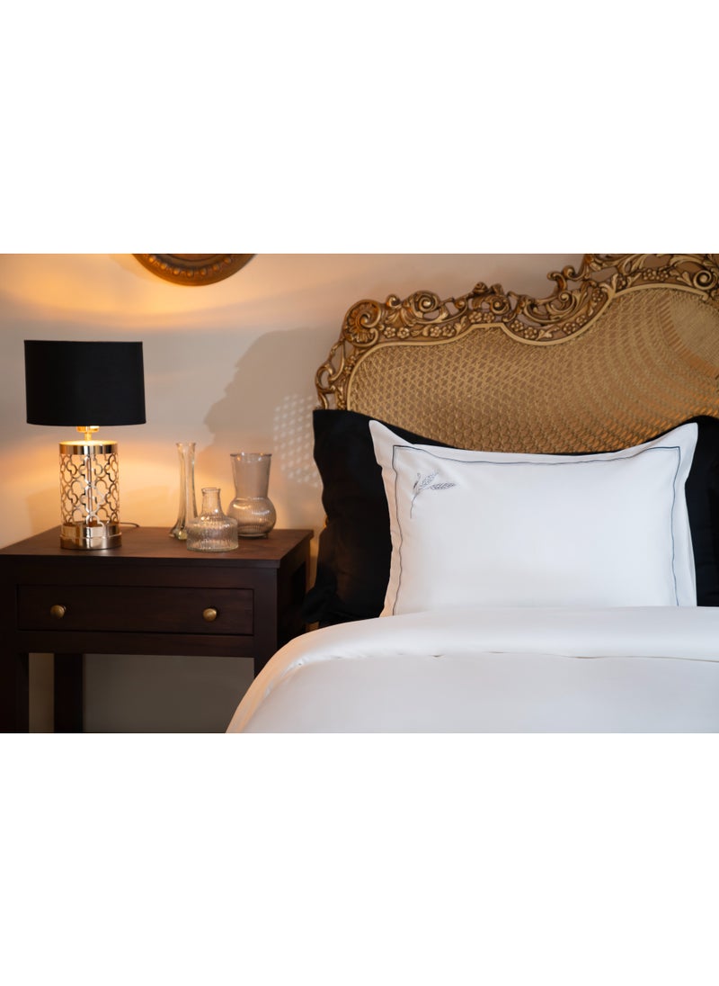TM HOME TM Home “Sanabil” 6-Piece Embroidered Duvet Cover Set – 100% Egyptian Cotton – 600TC – 250,000-Stitch Wheat-Inspired Elegance  - Image 5