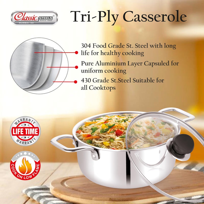 Classic Steels Triply Saucepot Stock Pot (4L) - Image 2