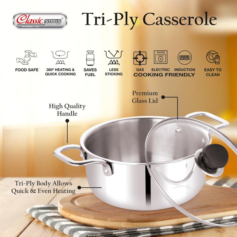 Classic Steels Triply Saucepot Stock Pot (4L) - Image 3