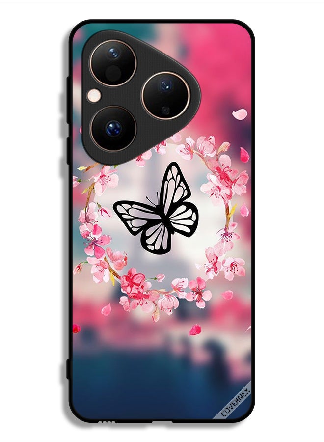 Covernex Huawei Pura 80 Protective Case Cover Butterfly In Flower Ring - Image 1