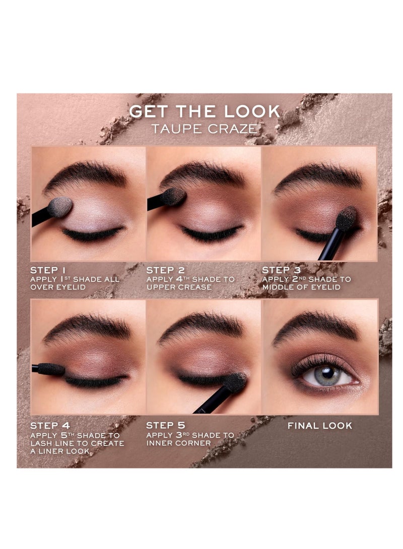 LANCOME Drama Hypnôse 5-Color Eyeshadow Palette with Long-wear Intense Pigment Taupe Craze - Image 4
