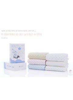 Iflin Baby My Dream Bamboo Bed Sheet 70x120cm (with Built-in Topper) - Playful Blue  - Image 2