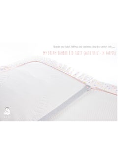 Iflin Baby My Dream Bamboo Bed Sheet 70x120cm (with Built-in Topper) - Playful Blue  - Image 3