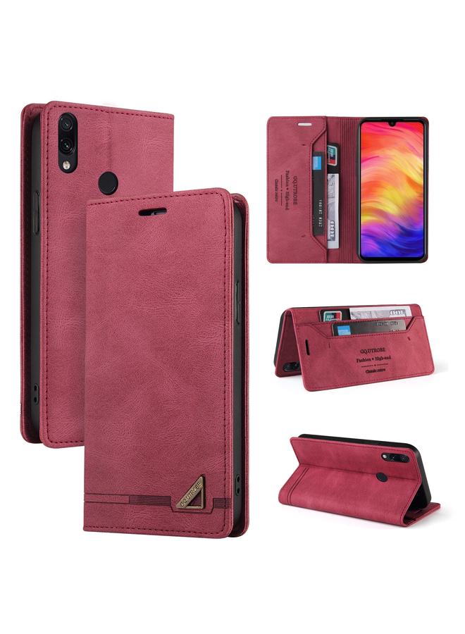 Case For Xiaomi Redmi Note 7 Skin Feel Anti-theft Brush Horizontal Flip Leather Case with Holder & Card Slots & Wallet