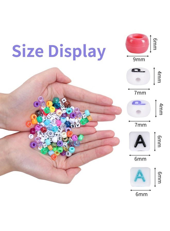 QUEFE 2350pcs, 64 Colors, Pony Beads for Bracelet Making Kit, Rainbow Kandi Beads Friendship Bracelet Kit, Letter Beads and Elastic Strings for Bracelet Necklace Making, Craft Gifts Set for Girls - Image 2