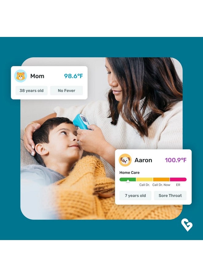 Kinsa QuickScan Smart Thermometer - No-Touch, Contactless Digital Forehead Thermometer for Babies, Kids, Adults - Works with a Smartphone App to Track Family Health & Offer Symptom Advice - Image 4